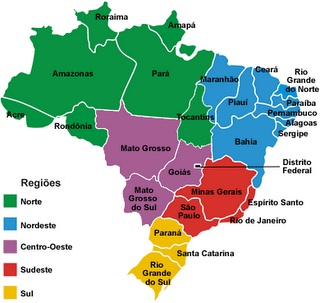 As Regiões do Brasil.